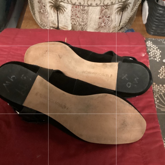REBECCA MINKOFF SUEDE FLATS WITH ANKLE STRAPS SZ 7 1/2 main image 4